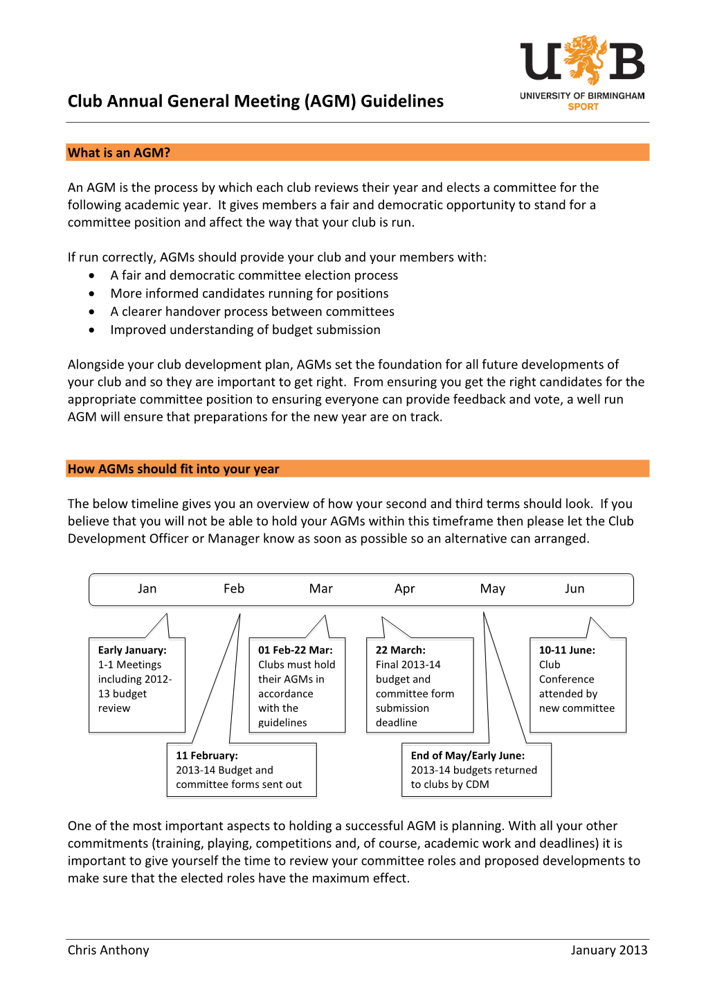 Club Annual General Meeting (AGM) Guidelines