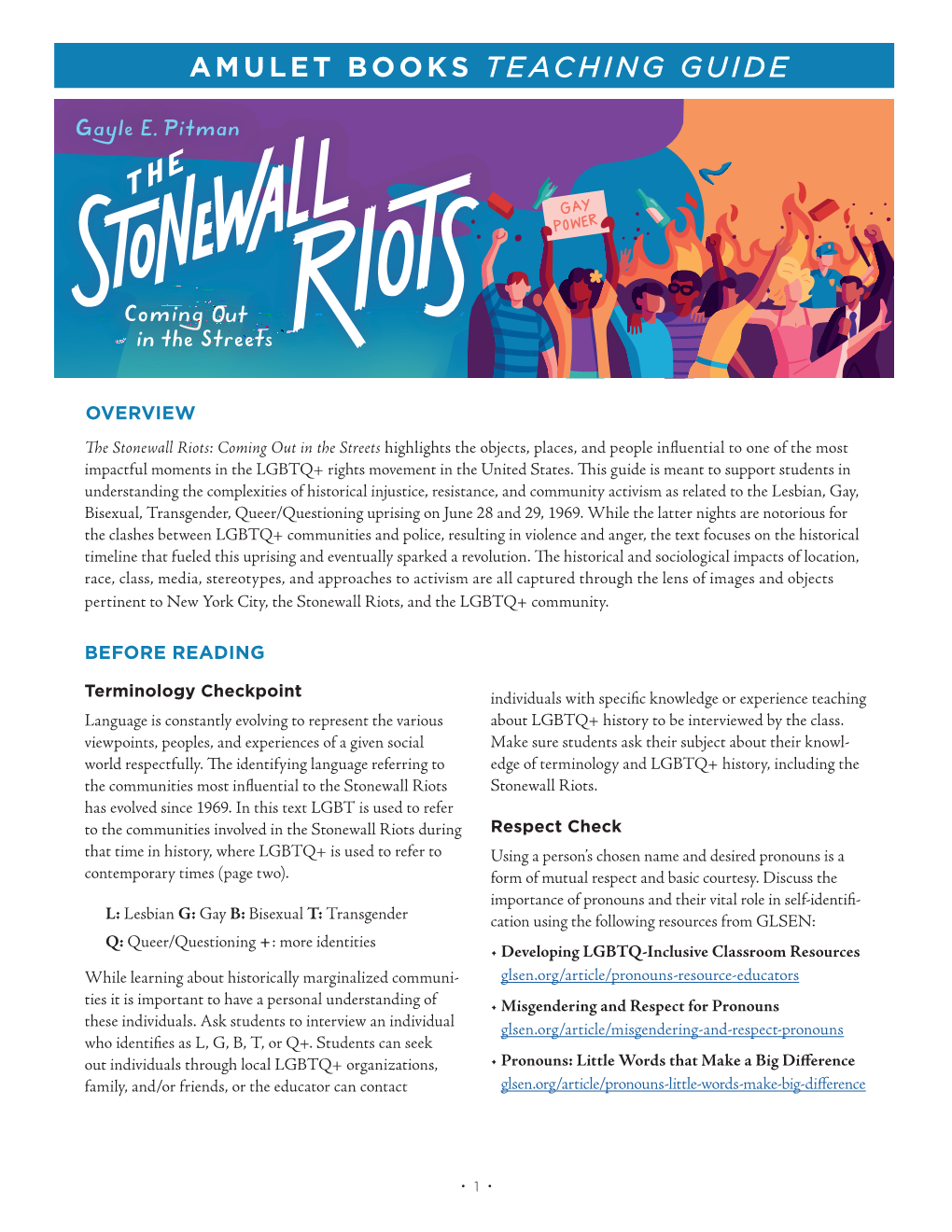 Stonewall Riots Teaching Guide