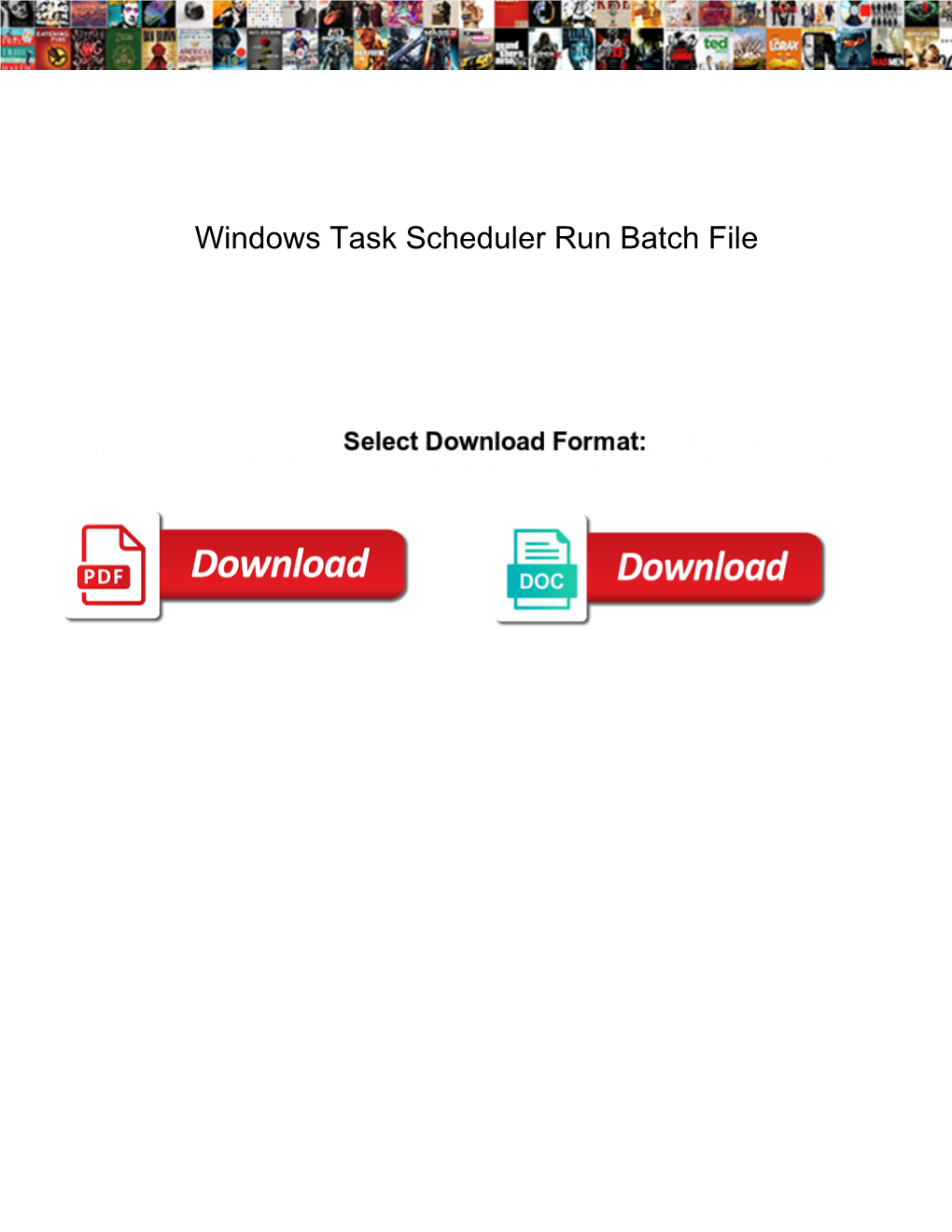 Windows Task Scheduler Run Batch File