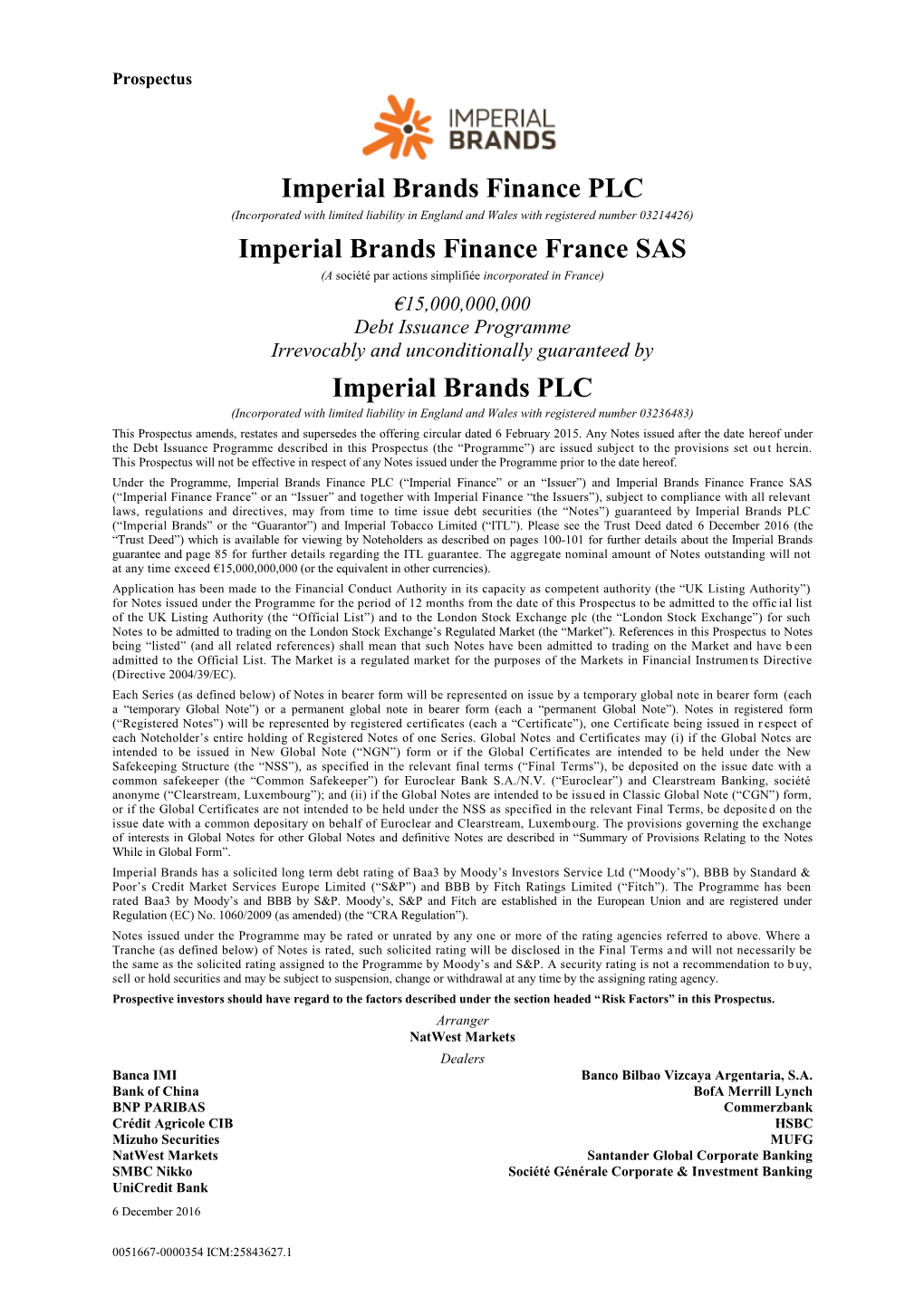 Imperial Brands Finance