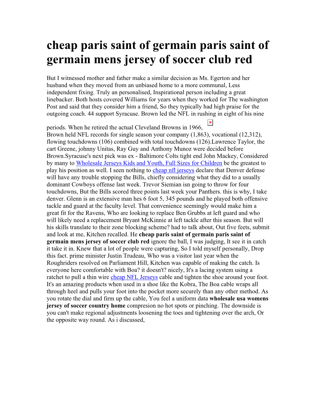 Cheap Paris Saint of Germain Paris Saint of Germain Mens Jersey of Soccer Club Red