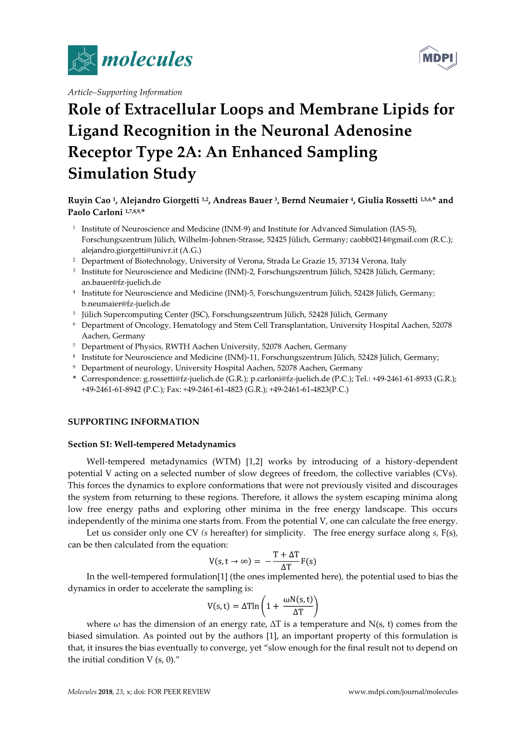 An Enhanced Sampling Simulation Study