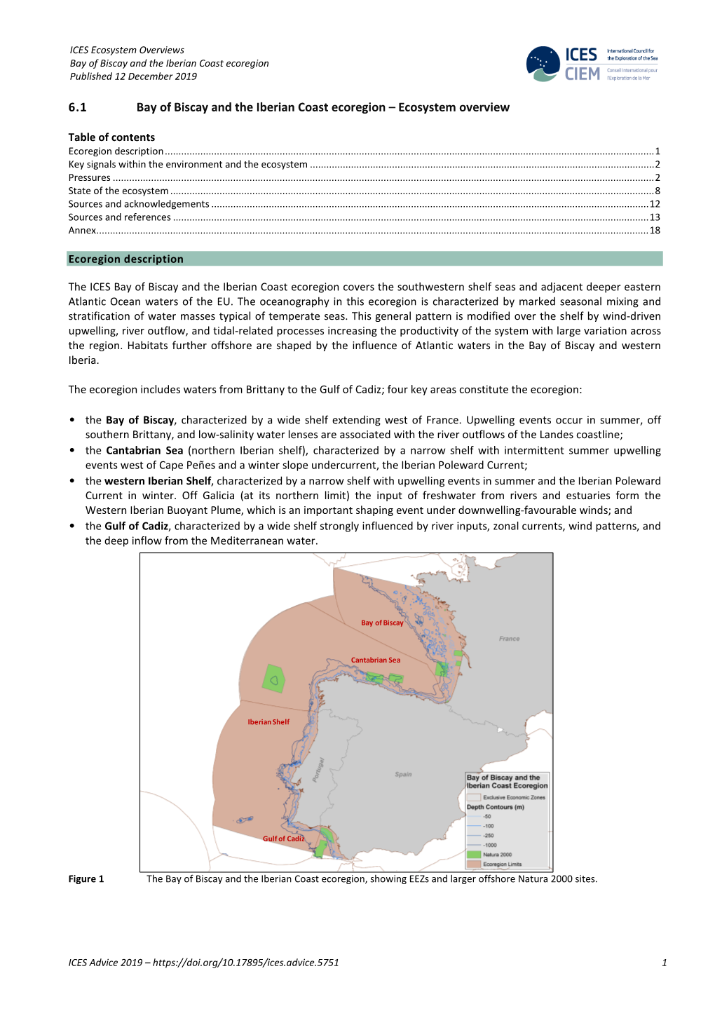 Bay of Biscay and the Iberian Coast Ecoregion – Ecosystem Overview