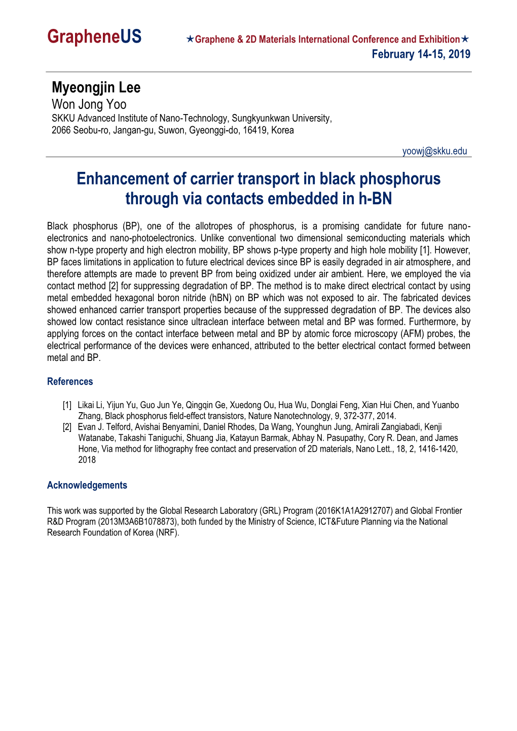 Enhancement of Carrier Transport in Black Phosphorus Through Via Contacts Embedded in H-BN