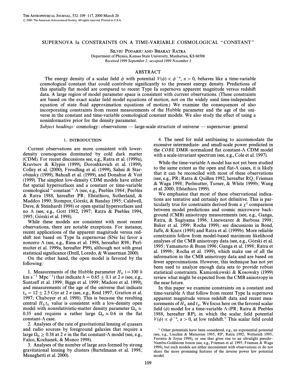 Supernova Ia Constraints on a Time-Variable Cosmological