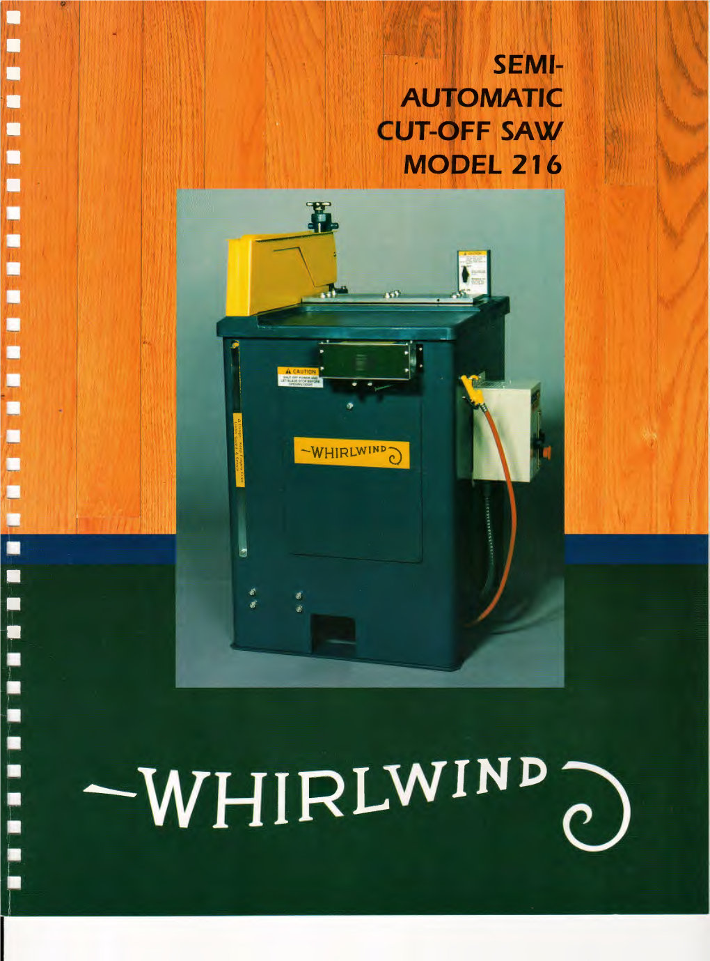 Whirlwind 216 Machine Manual