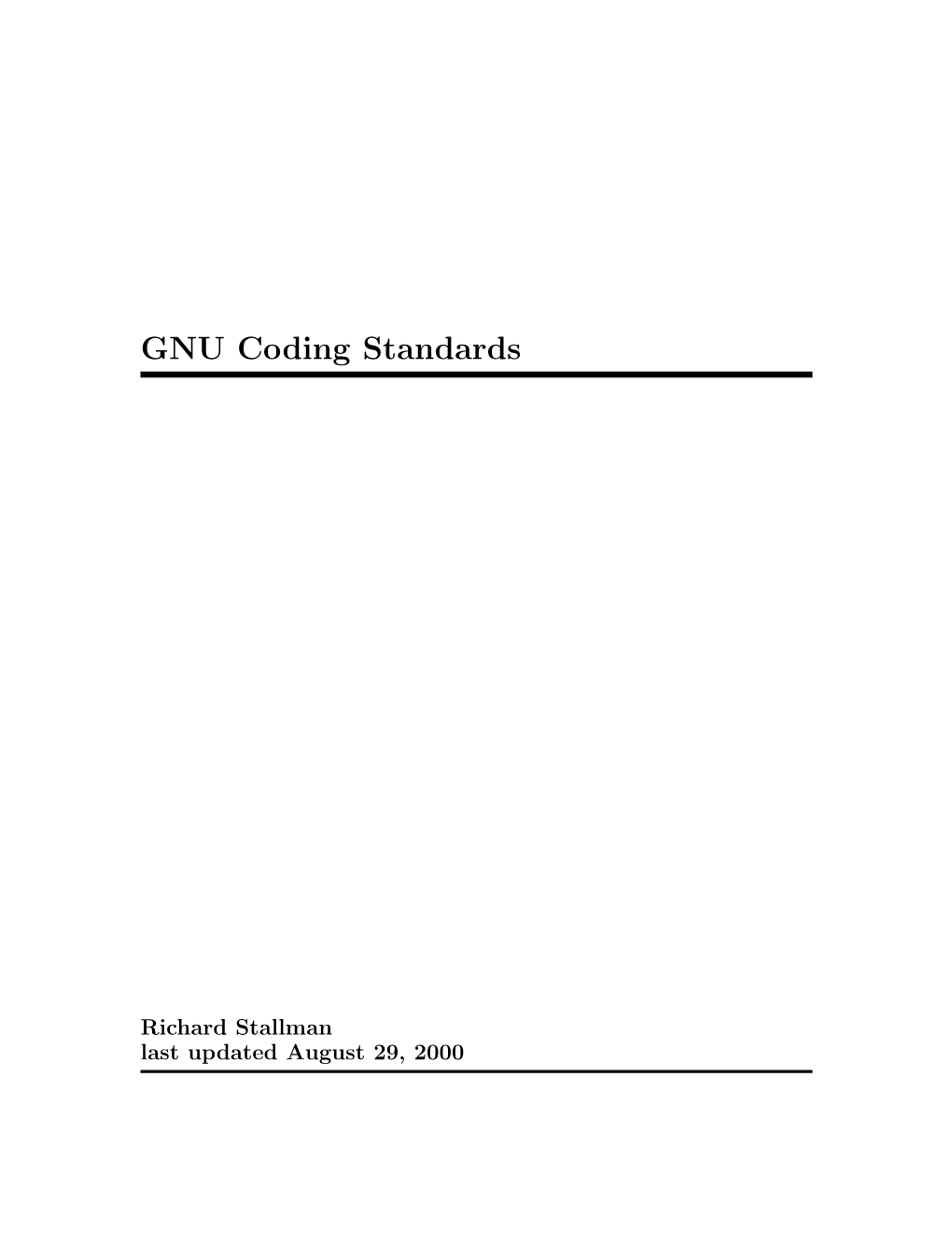 GNU Coding Standards