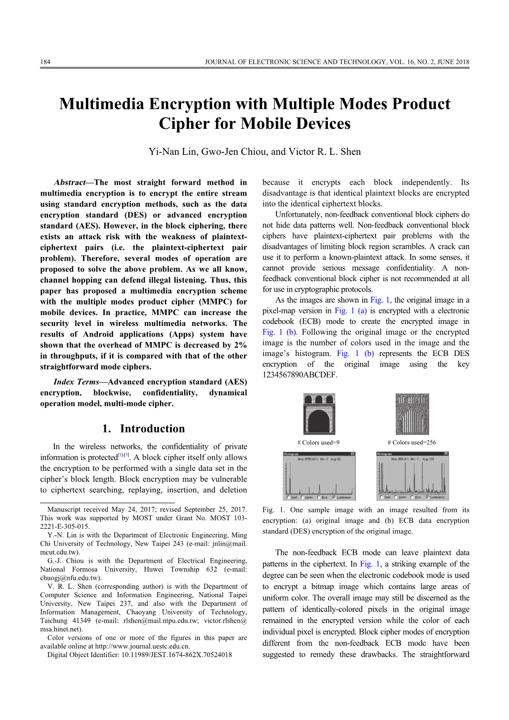 Multimedia Encryption with Multiple Modes Product Cipher for Mobile Devices