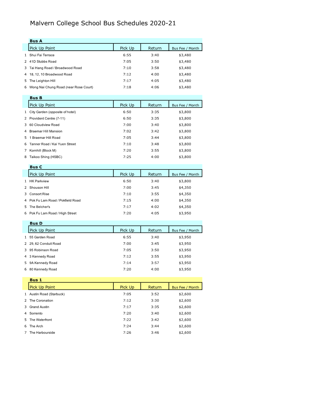 MCHK Bus Fee 2021 D1