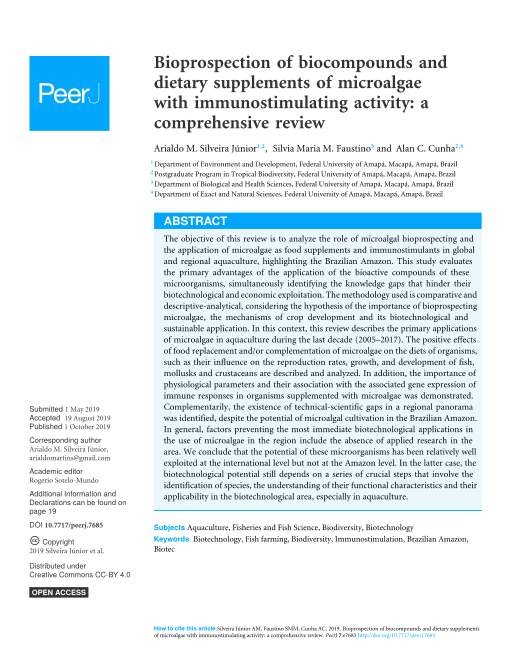 Bioprospection of Biocompounds and Dietary Supplements of Microalgae with Immunostimulating Activity: a Comprehensive Review