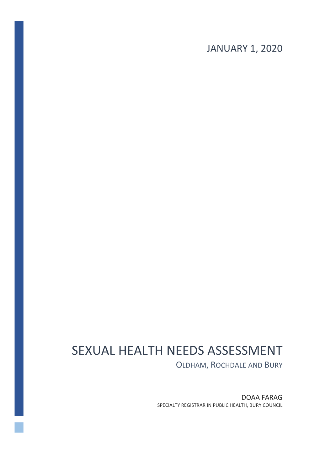 Sexual Health Needs Assessment Oldham, Rochdale and Bury