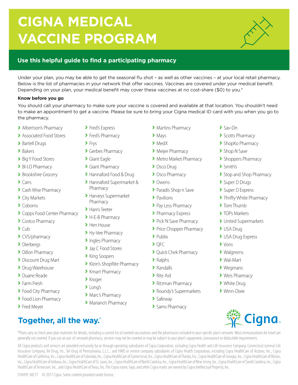 Cigna Medical Vaccine Program