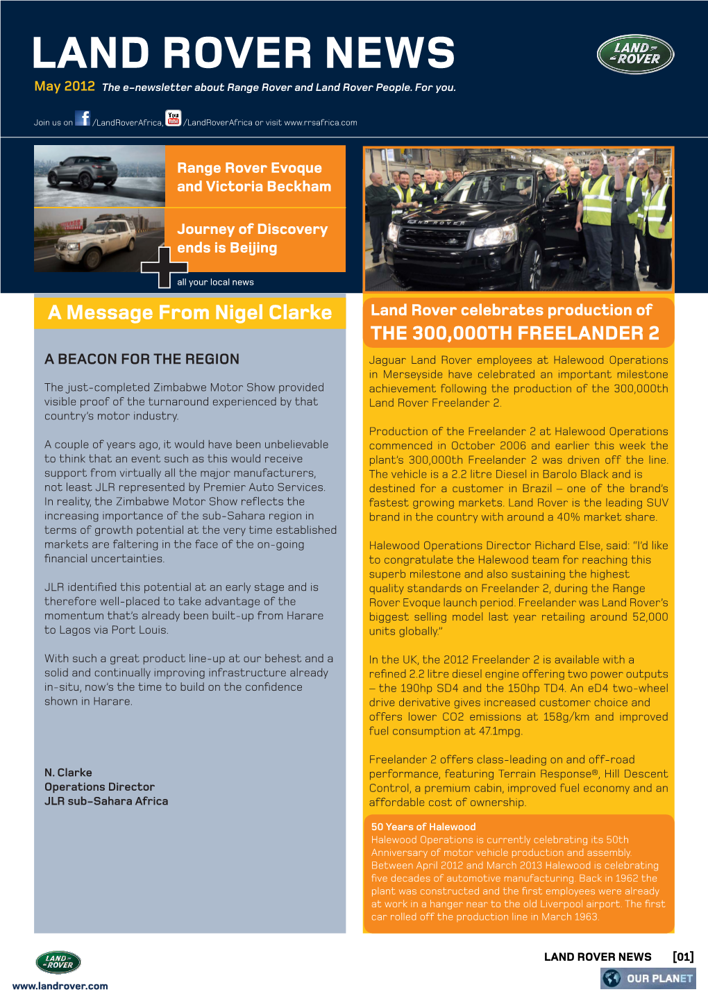 LAND ROVER NEWS May 2012 the E-Newsletter About Range Rover and Land Rover People