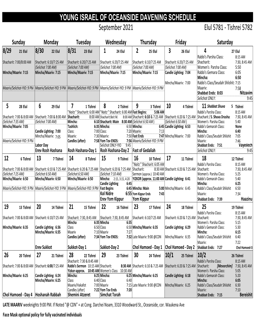 Davening Time-2021-09.Xlsx
