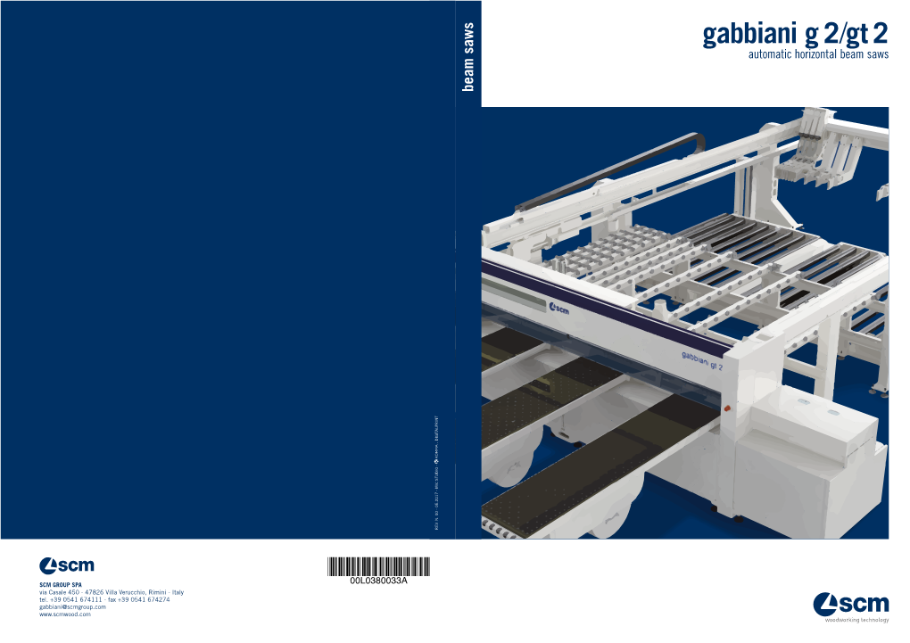 Gabbiani G 2/Gt 2 O3 Automatic Horizontal Beam Saws