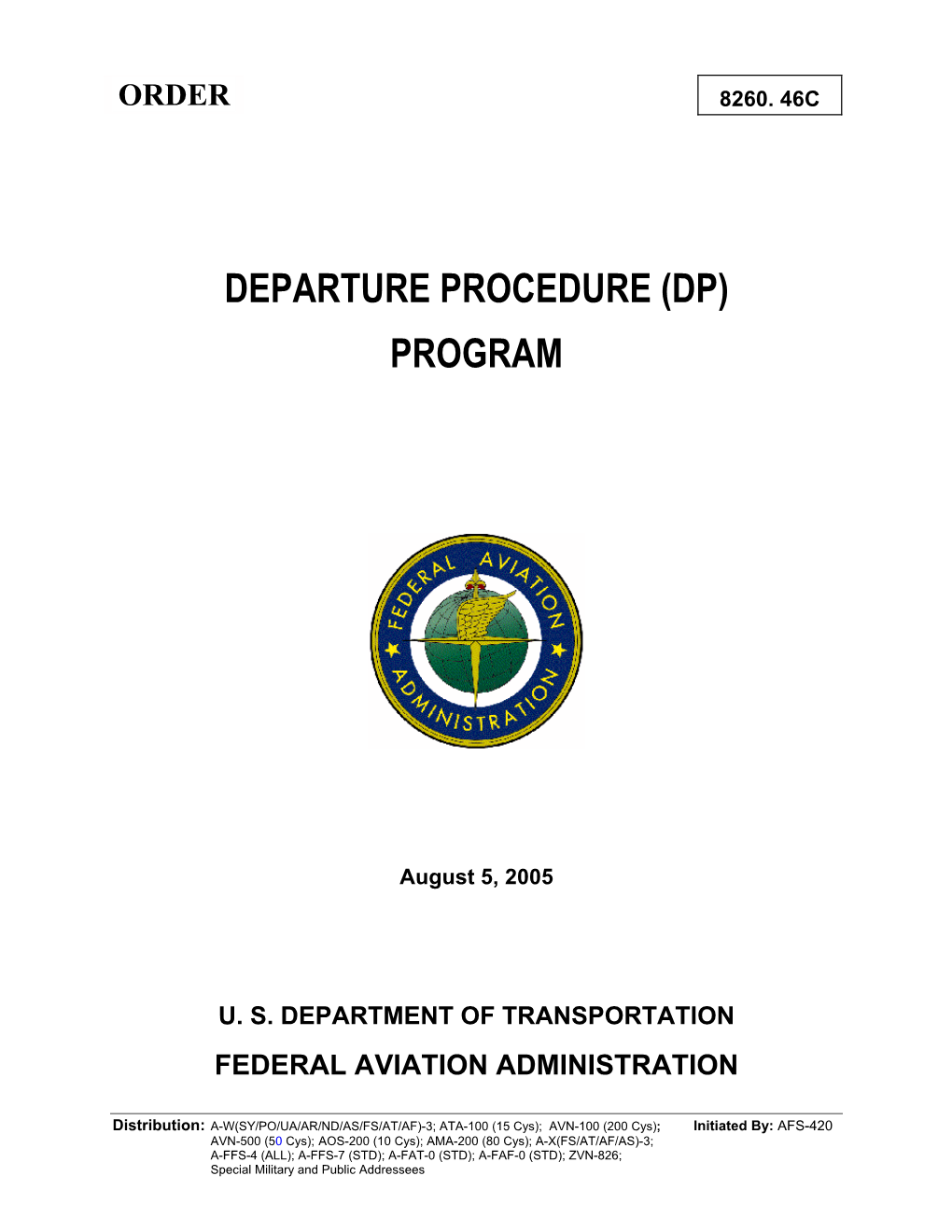 Departure Procedure (Dp) Program