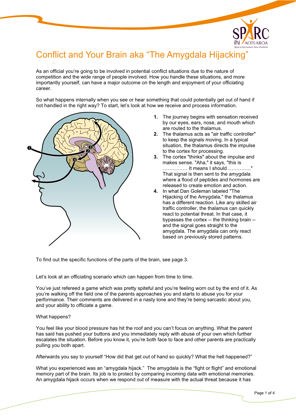 Conflict and Your Brain Aka “The Amygdala Hijacking”