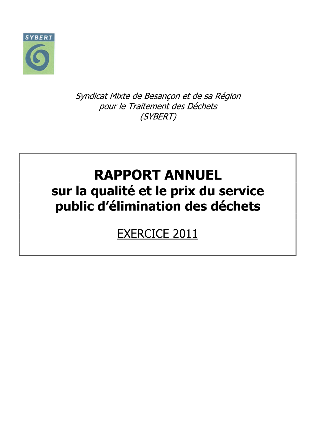 Rapport Annuel 2011