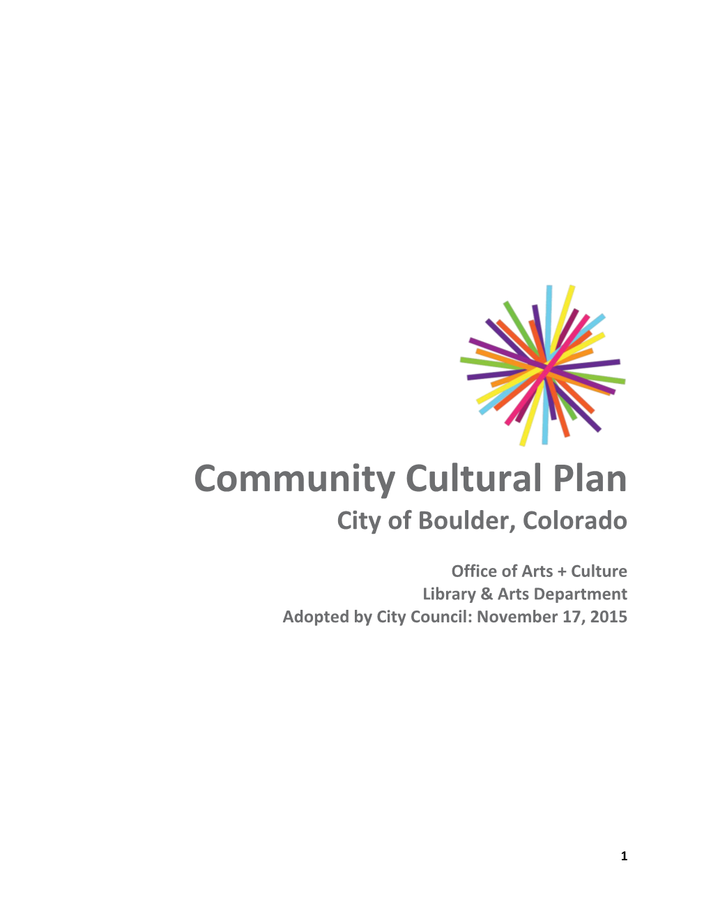 2015 Community Cultural Plan