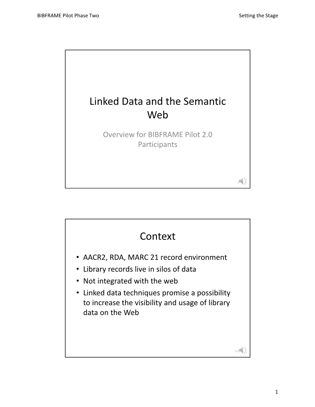 Linked Data and the Semantic Web Context