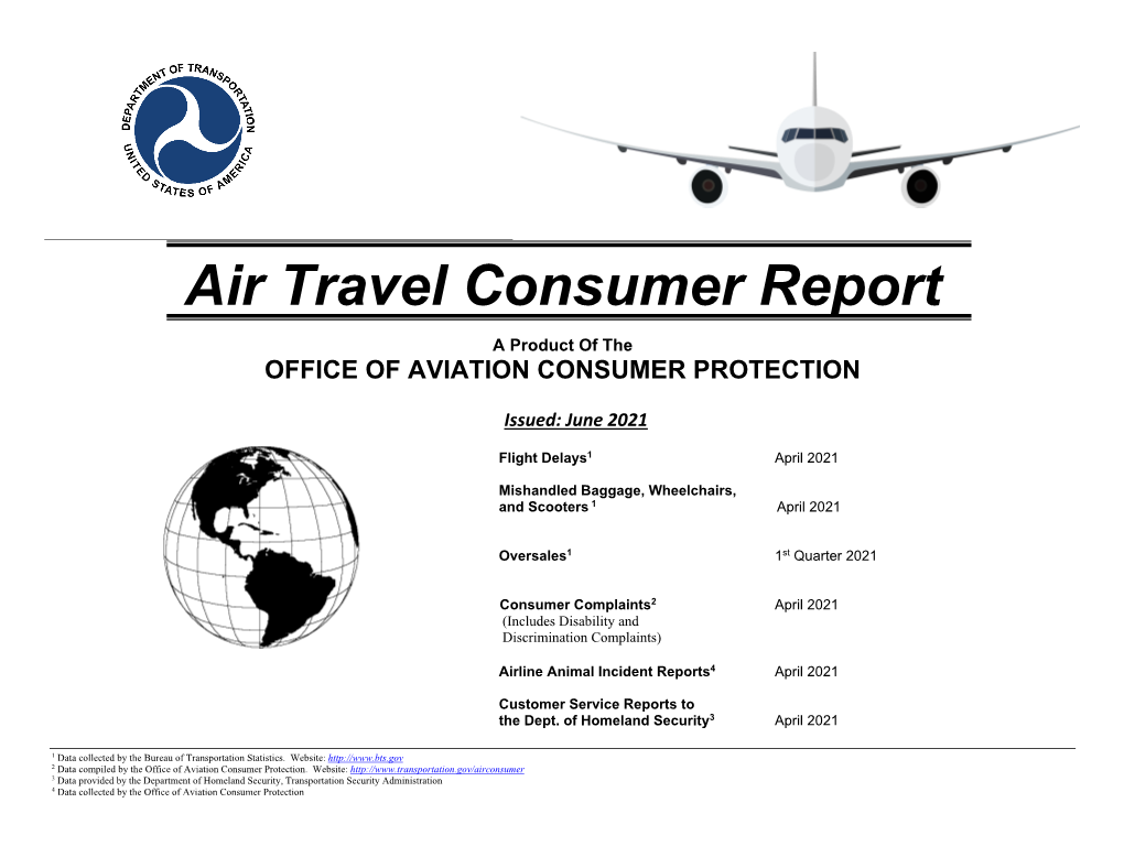 Air Travel Consumer Report