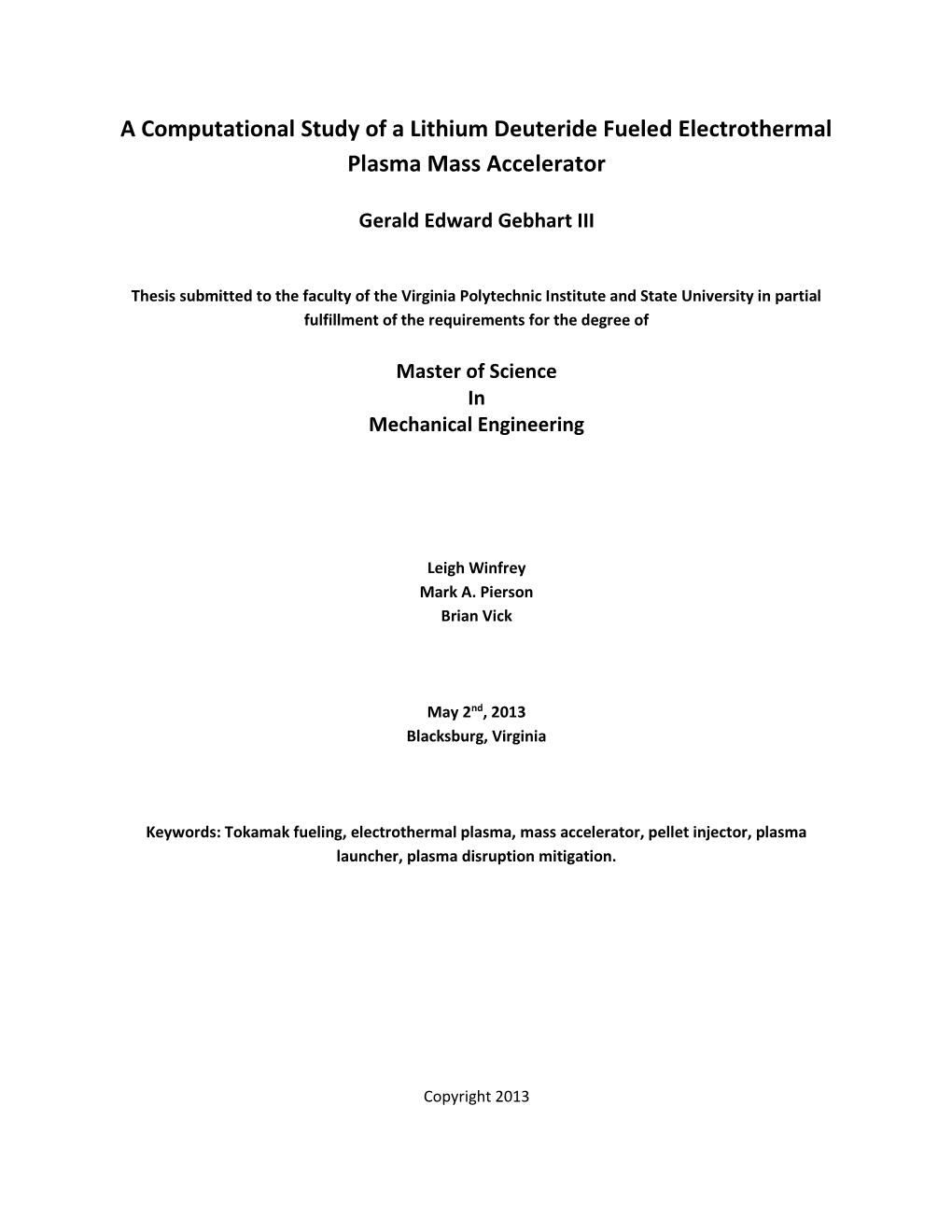 A Computational Study of a Lithium Deuteride Fueled Electrothermal Plasma Mass Accelerator