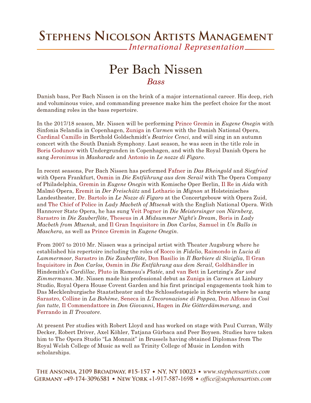 Per Bach Nissen Bass