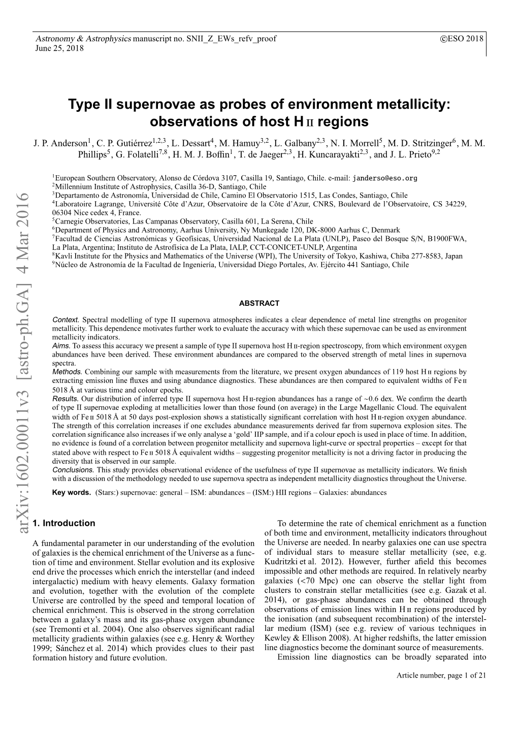 Type II Supernovae As Probes of Environment Metallicity