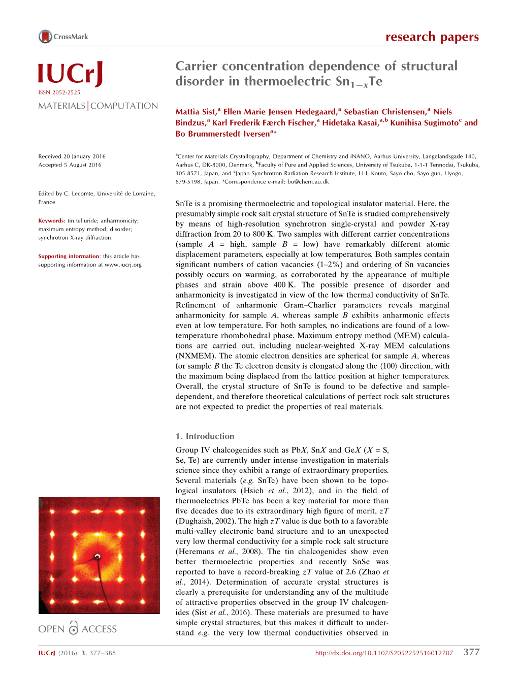 Carrier Concentration Dependence of Structural Disorder in Thermoelectric