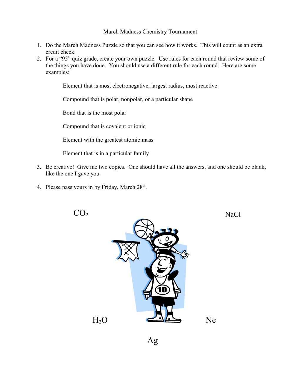 Sweet Sixteen Chemistry Tournament