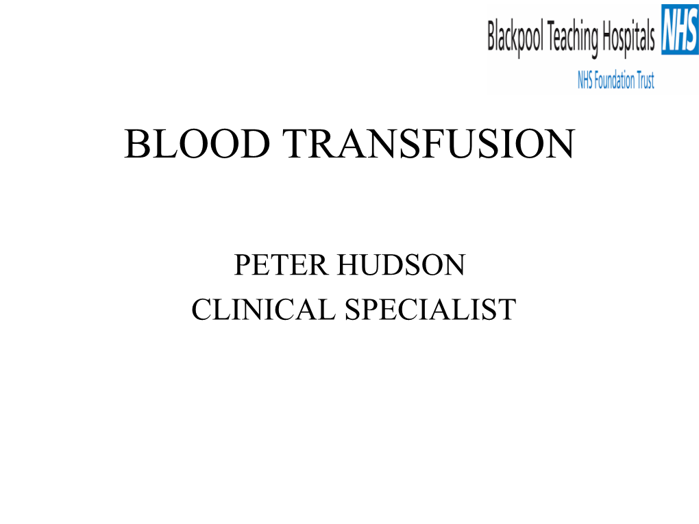 Blood Transfusion