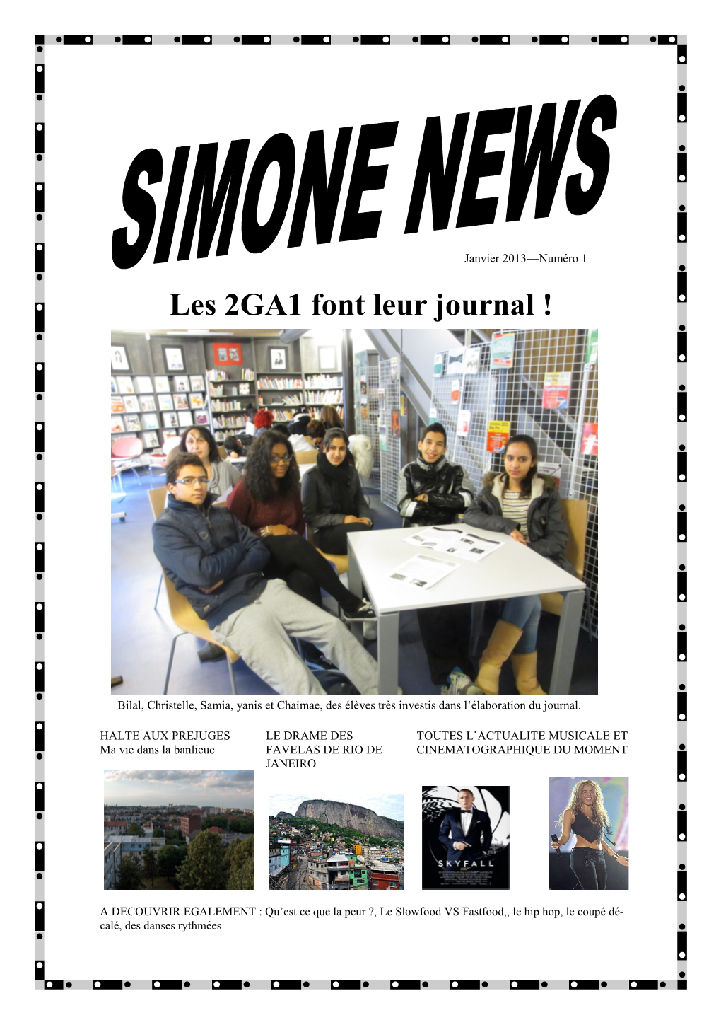 Les 2GA1 Font Leur Journal !