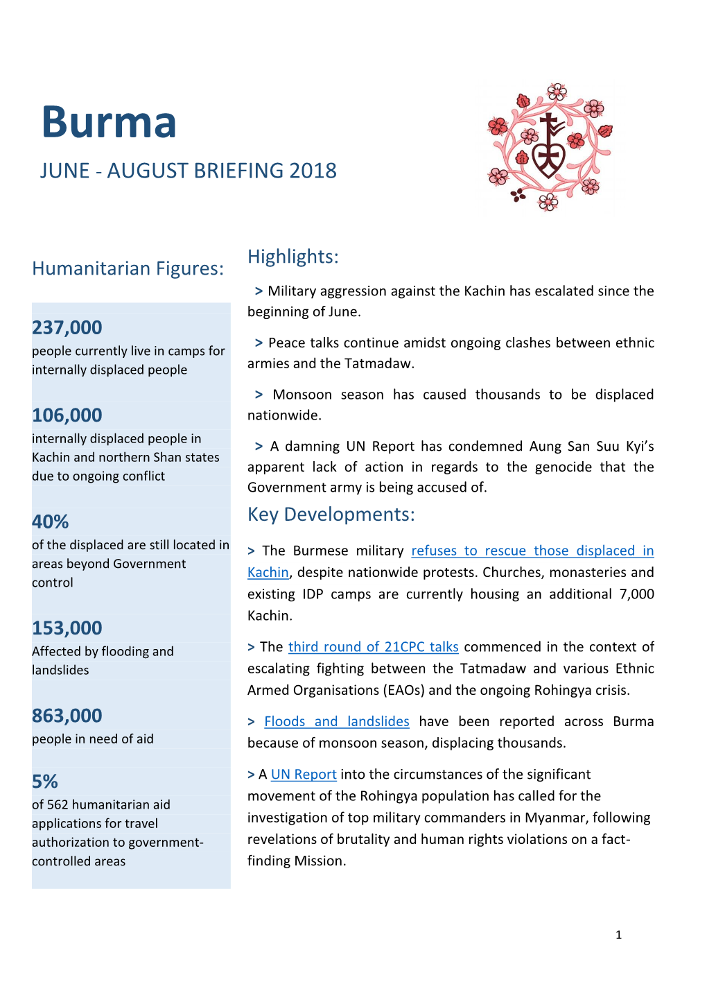 Burma Briefing