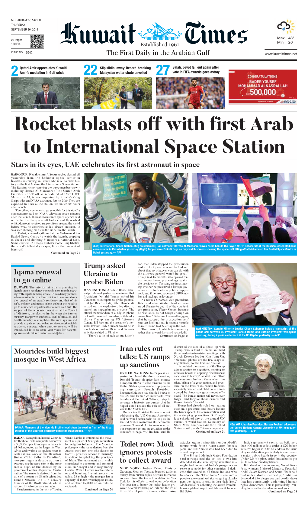 Kuwaittimes 26-9-2019.Qxp Layout 1