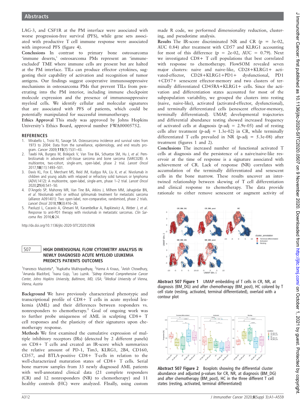 507 High Dimensional Flow Cytometry Analysis in Newly Diagnosed Acute