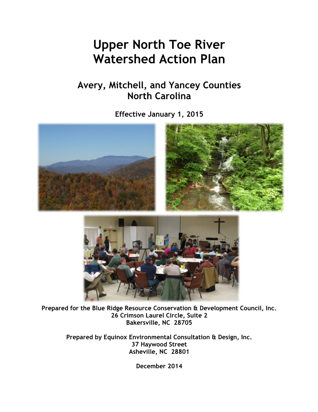 Upper North Toe River Watershed Action Plan