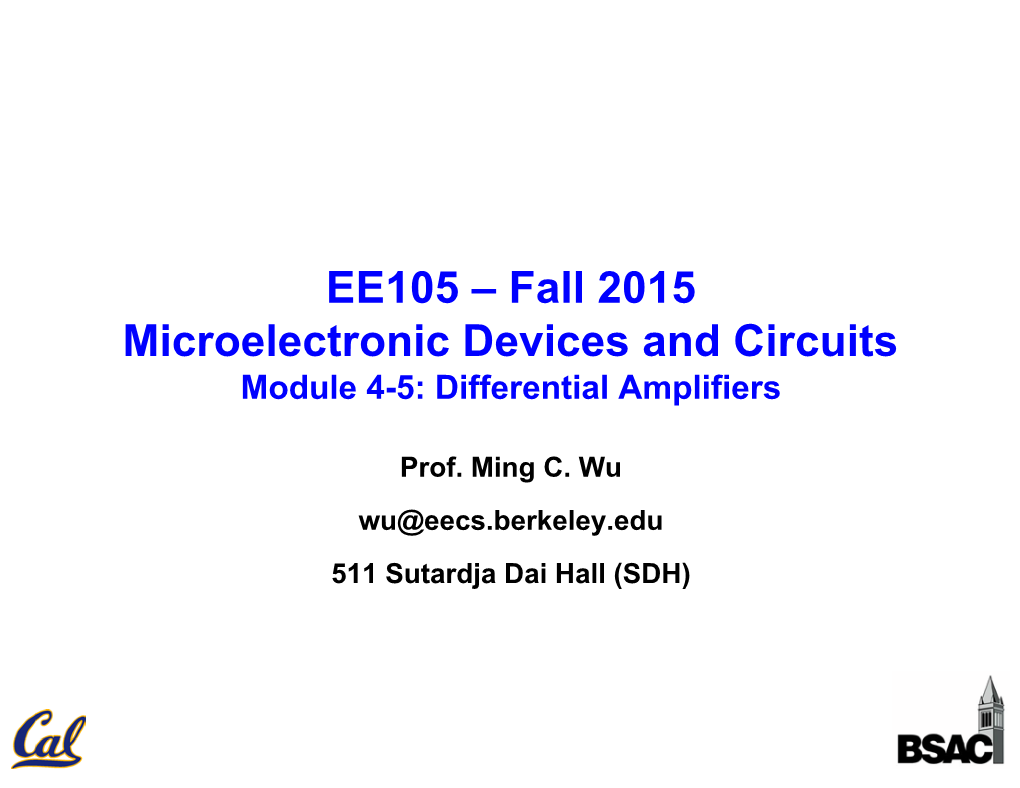 Module 4-5-Differential Amplifiers