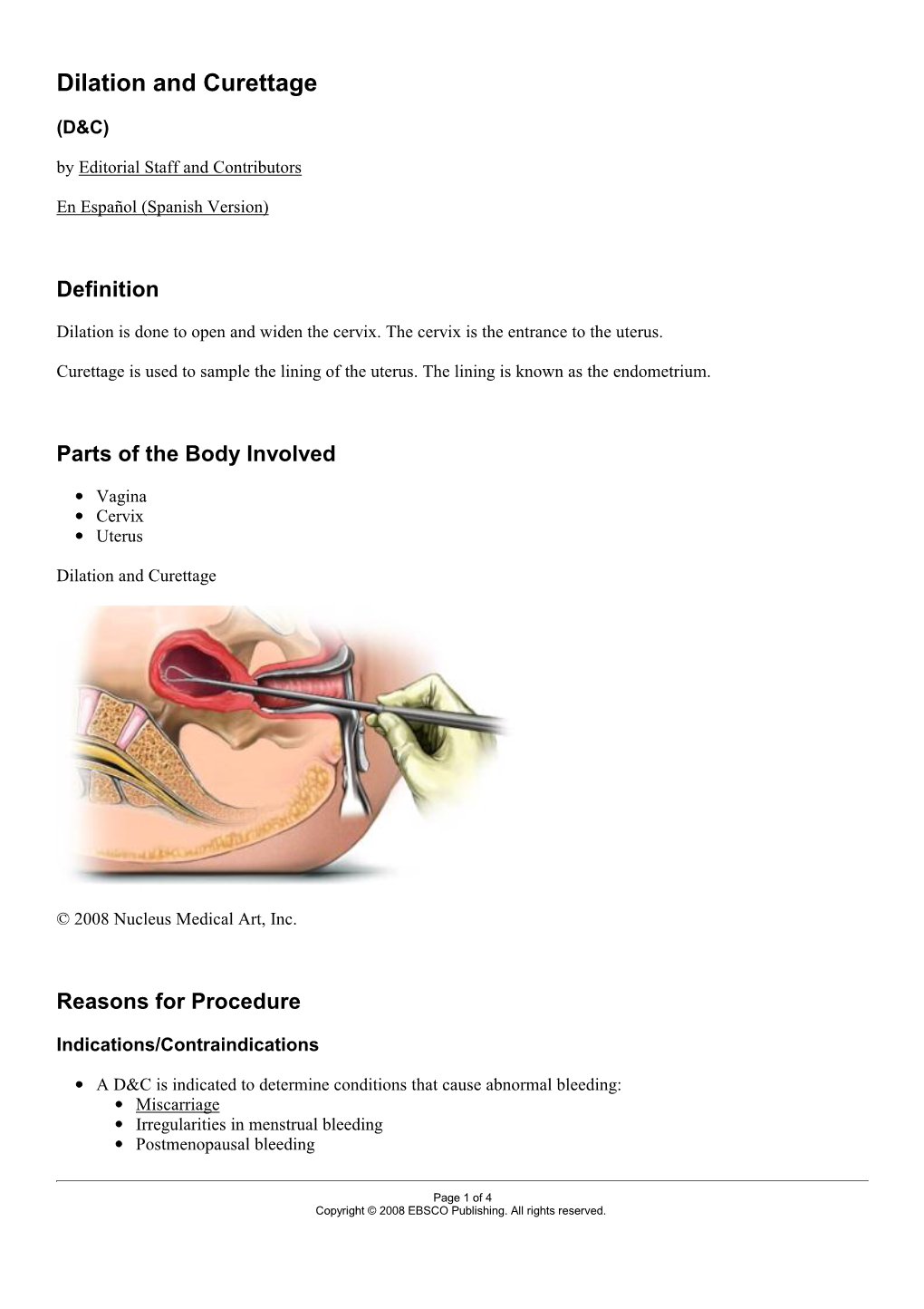 Dilation and Curettage