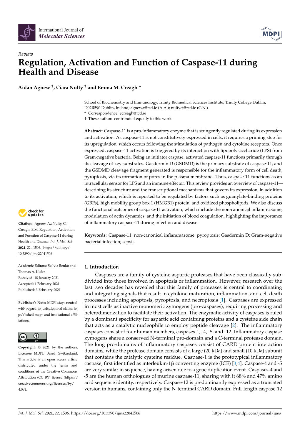 Regulation, Activation and Function of Caspase-11 During Health and Disease