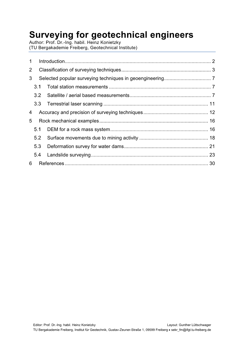 Surveying for Geotechnical Engineering