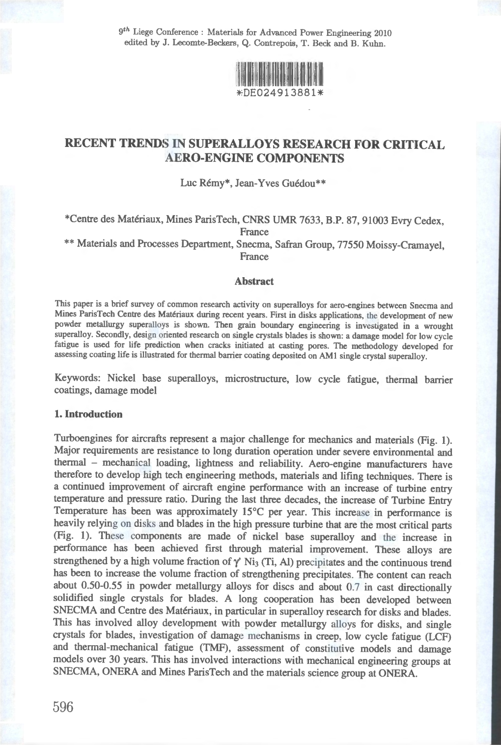 Recent Trends in Superalloys Research for Critical Aero-Engine Components