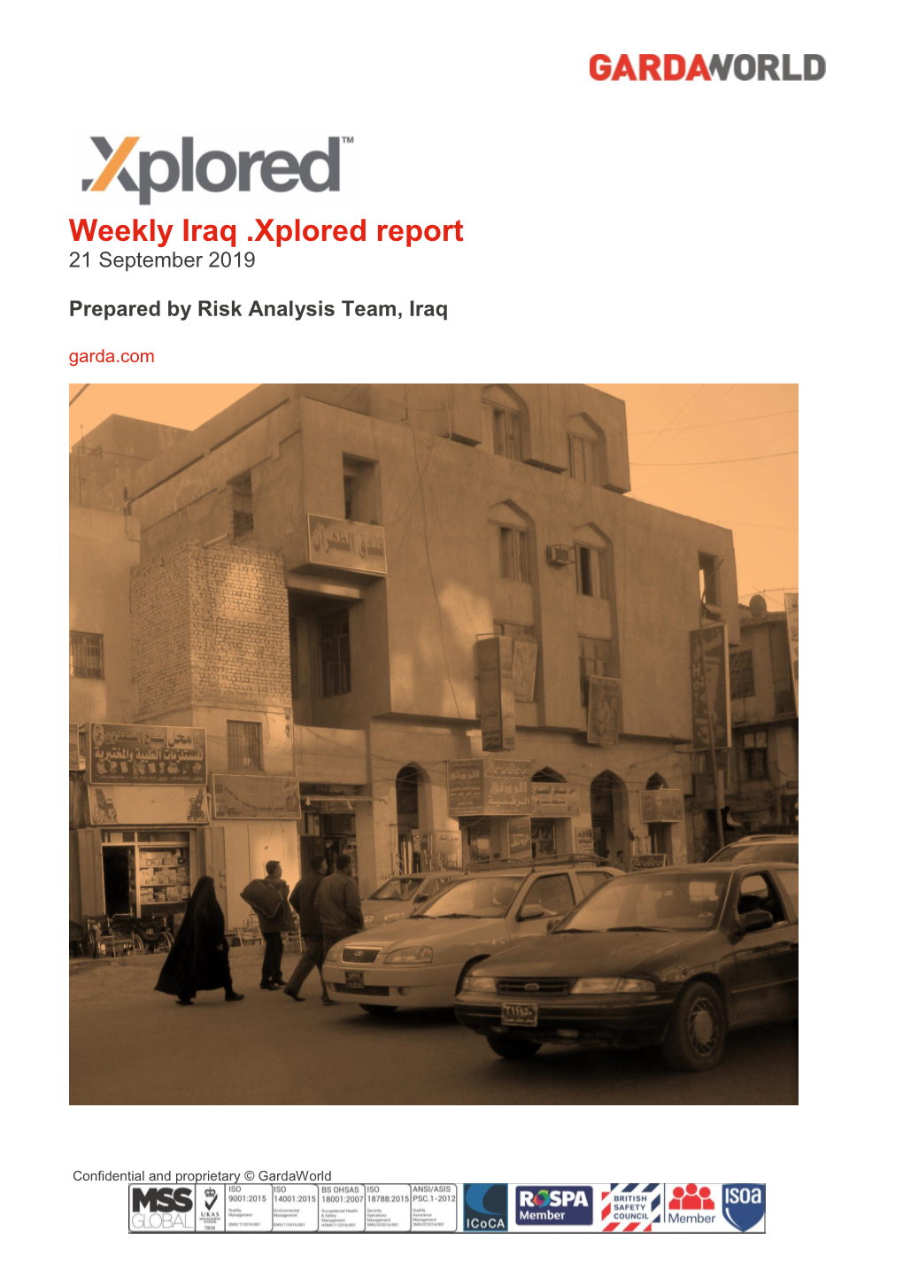 Weekly Iraq .Xplored Report 21 September 2019