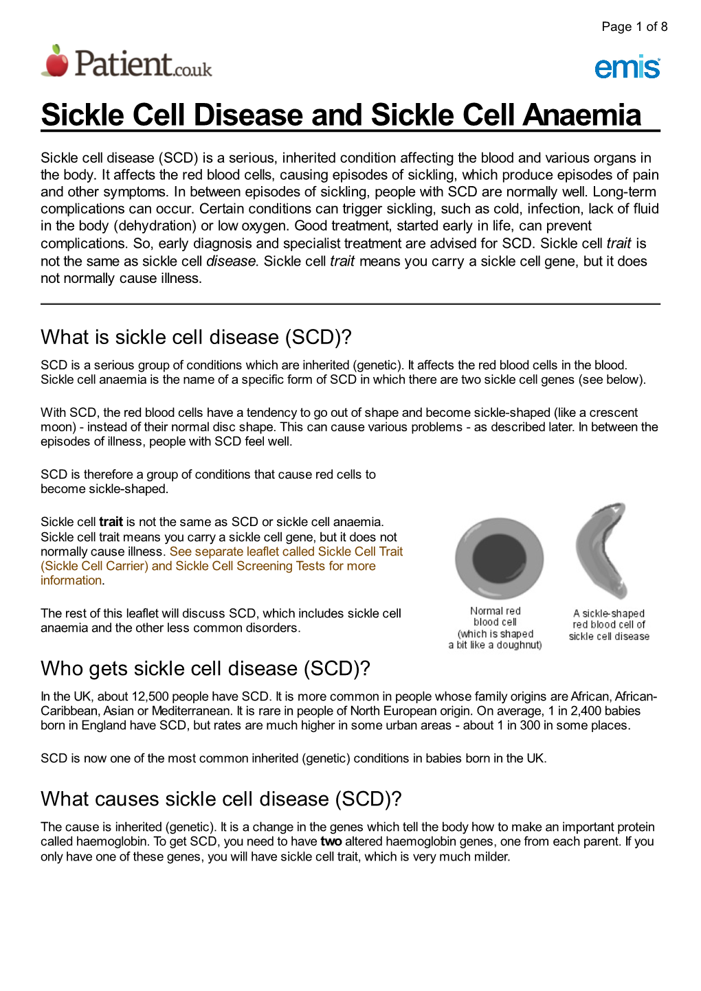 Sickle Cell Disease and Sickle Cell Anaemia