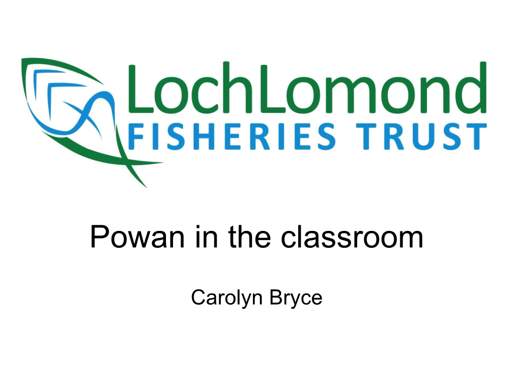 Powan in the Classroom.Pdf