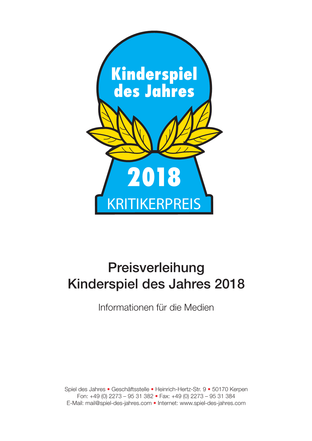 Preisverleihung Kinderspiel Des Jahres 2018