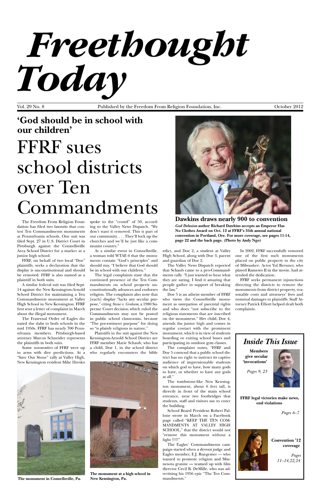 FFRF Sues School Districts Over Ten Commandments