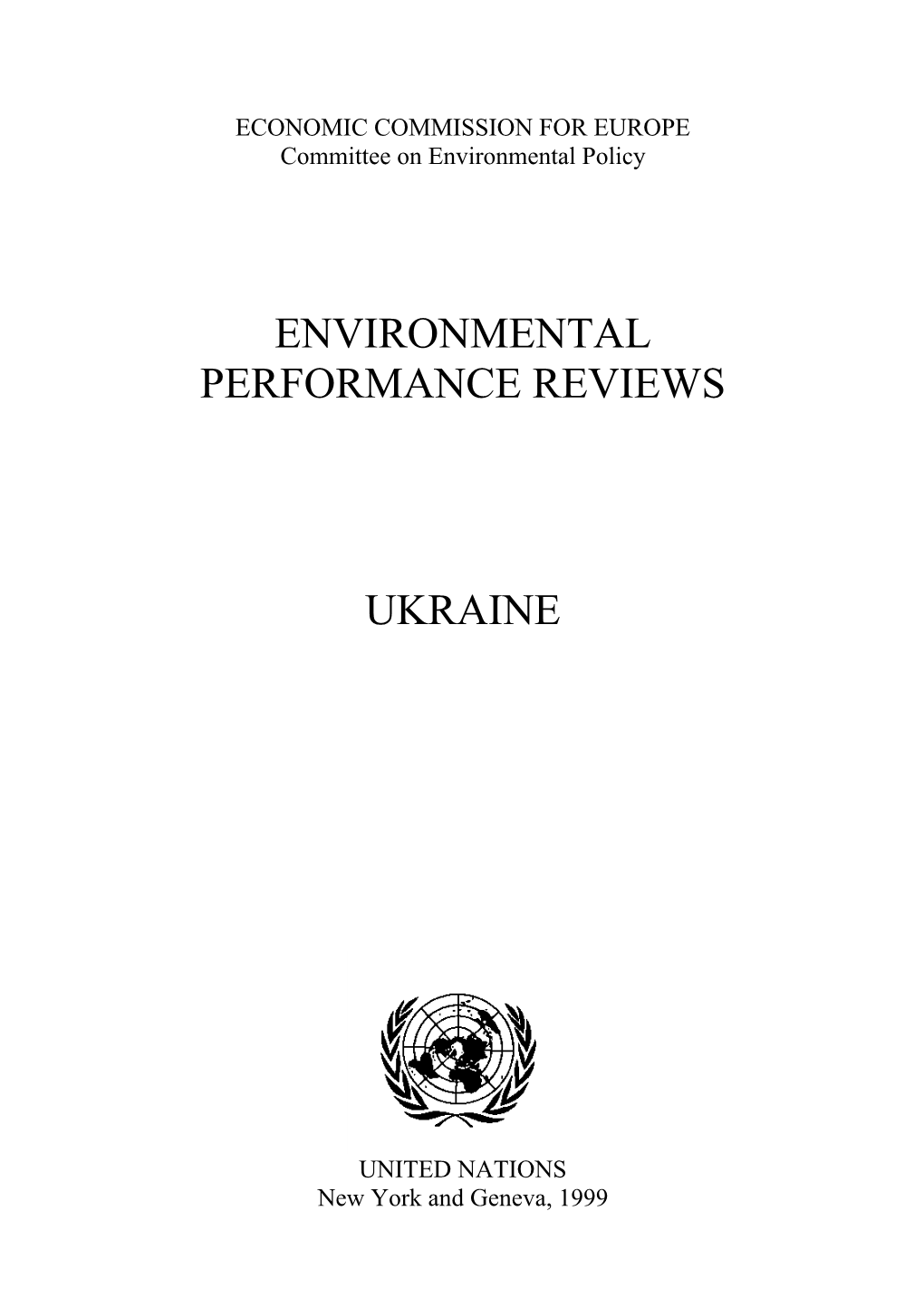 Environmental Performance Reviews Ukraine