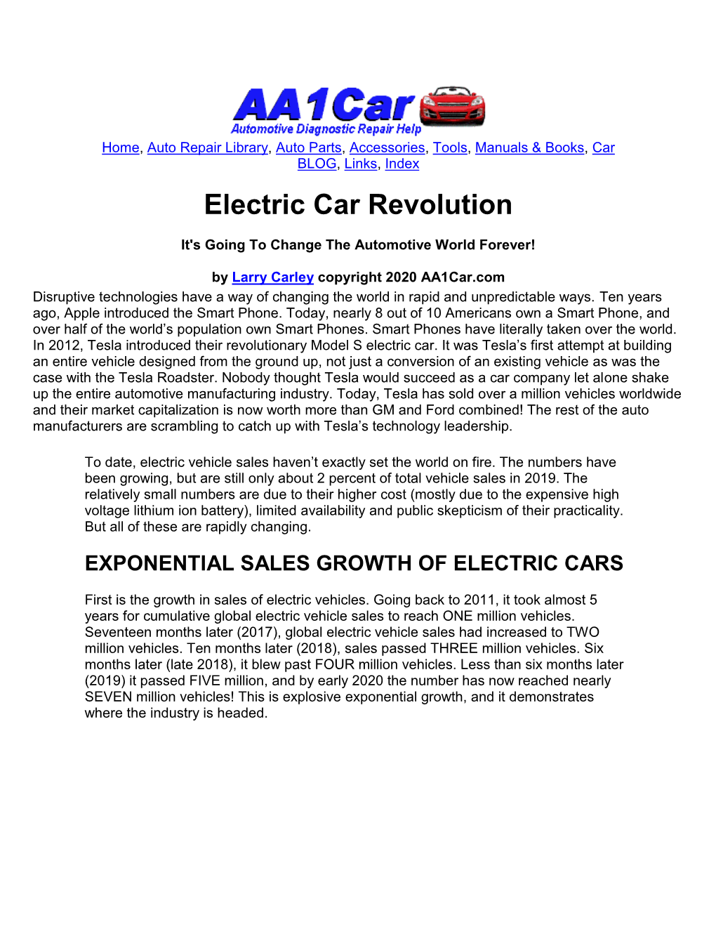 Electric Car Revolution