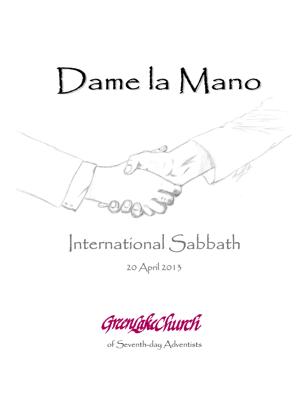 International Sabbath 20 April 2013