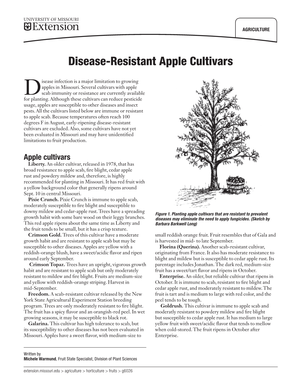 Disease-Resistant Apple Cultivars